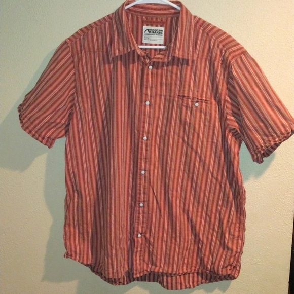 Mountain Khakis Short Sleeve Western Pearl Snap Button up Top XL - Picture 1 of 6